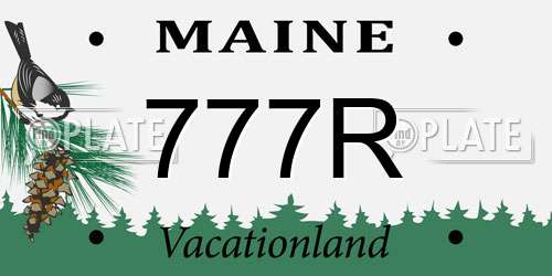777R Maine License Plate