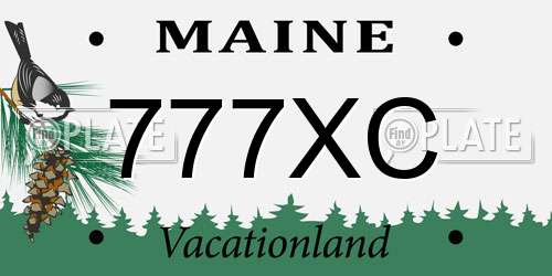 777XC Maine License Plate