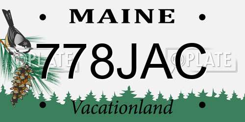 778JAC Maine License Plate