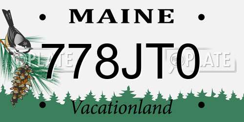 778JT0 Maine License Plate