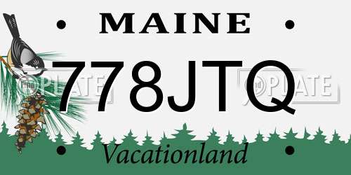 778JTQ Maine License Plate