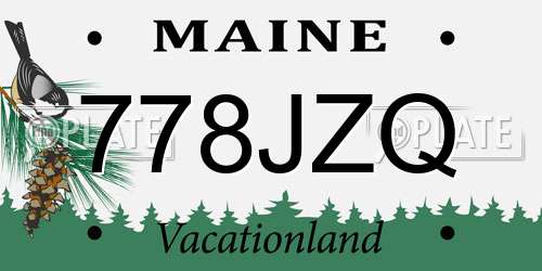 778JZQ Maine License Plate