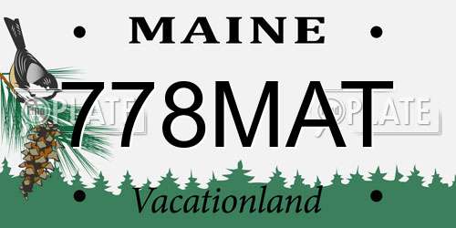 778MAT Maine License Plate