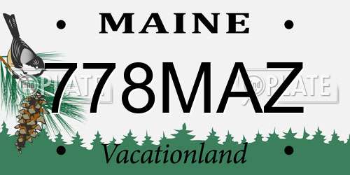 778MAZ Maine License Plate