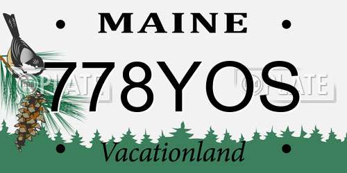 778YOS Maine License Plate