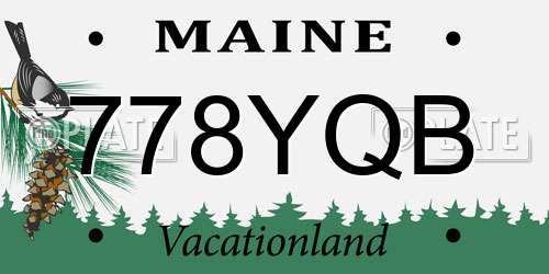 778YQB Maine License Plate