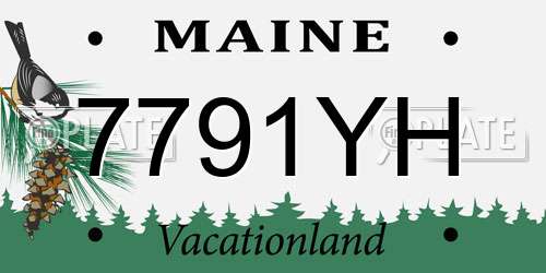 7791YH Maine License Plate