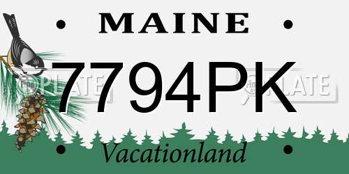 7794PK Maine License Plate