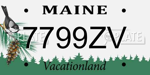 7799ZV Maine License Plate