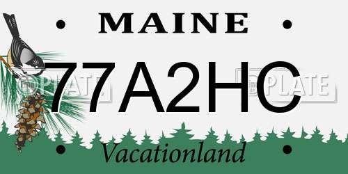 77A2HC Maine License Plate