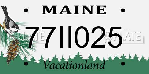 77II025 Maine License Plate