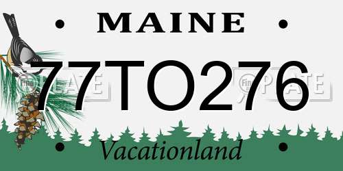 77TO276 Maine License Plate