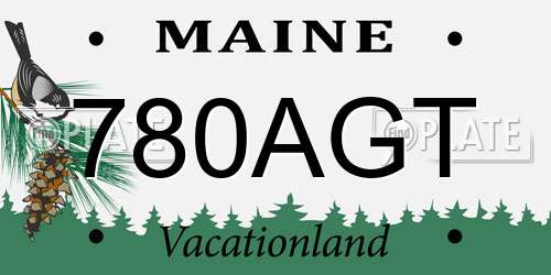 780AGT Maine License Plate