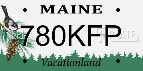 780KFP Maine License Plate