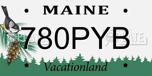 780PYB Maine License Plate