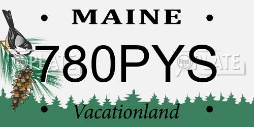 780PYS Maine License Plate