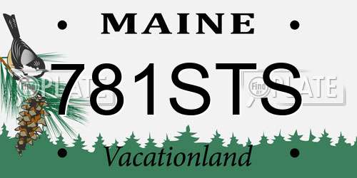 781STS Maine License Plate