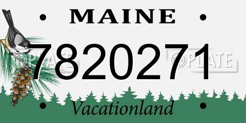 7820271 Maine License Plate