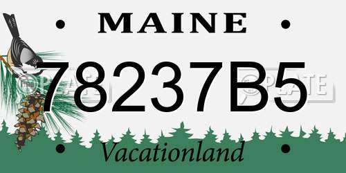 78237B5 Maine License Plate