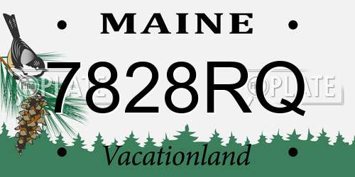 7828RQ Maine License Plate