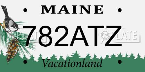 782ATZ Maine License Plate