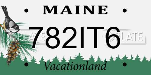 782IT6 Maine License Plate
