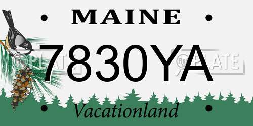 7830YA Maine License Plate