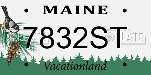 7832ST Maine License Plate