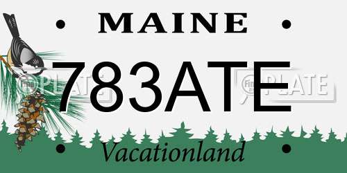 783ATE Maine License Plate