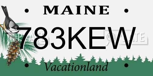 783KEW Maine License Plate
