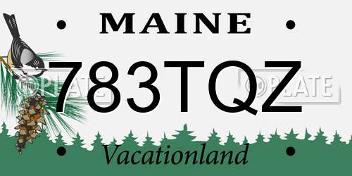 783TQZ Maine License Plate