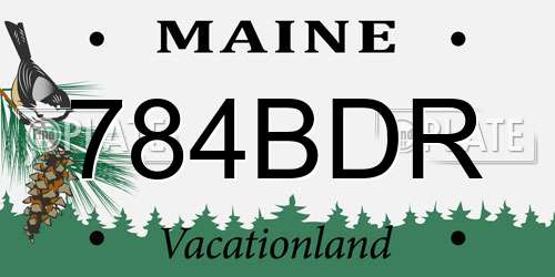 784BDR Maine License Plate