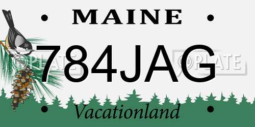 784JAG Maine License Plate