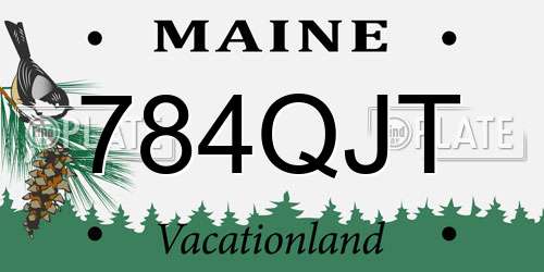 784QJT Maine License Plate