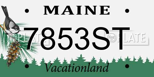 7853ST Maine License Plate