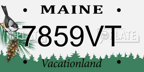 7859VT Maine License Plate
