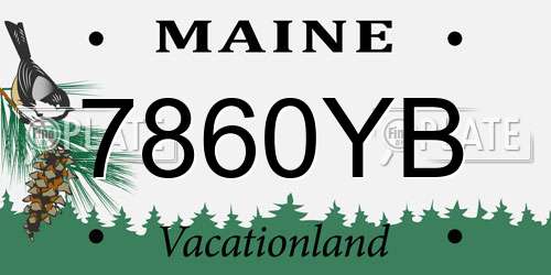 7860YB Maine License Plate