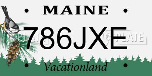 786JXE Maine License Plate