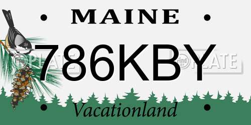 786KBY Maine License Plate
