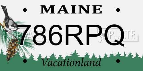 786RPQ Maine License Plate