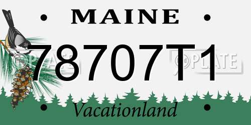 78707T1 Maine License Plate