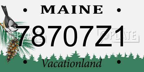 78707Z1 Maine License Plate