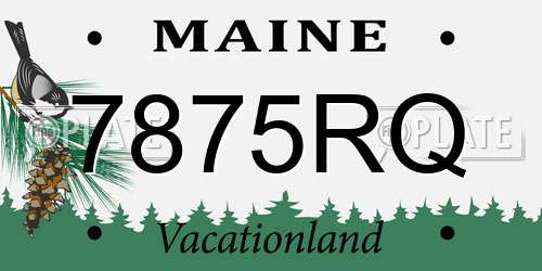 7875RQ Maine License Plate