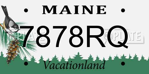 7878RQ Maine License Plate