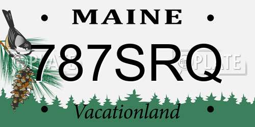 787SRQ Maine License Plate