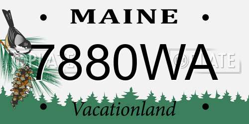 7880WA Maine License Plate