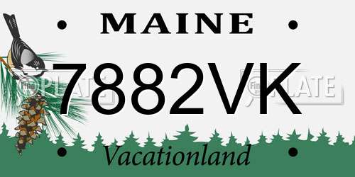 7882VK Maine License Plate