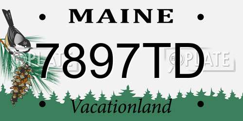 7897TD Maine License Plate