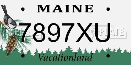 7897XU Maine License Plate