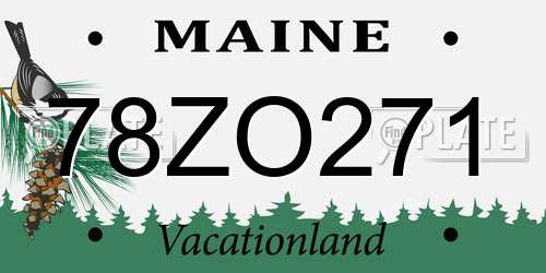 78ZO271 Maine License Plate